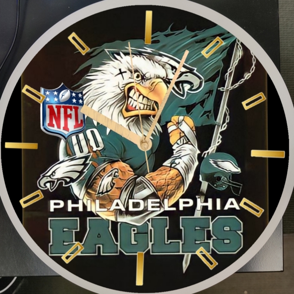 Philadelphia Eagles football clock